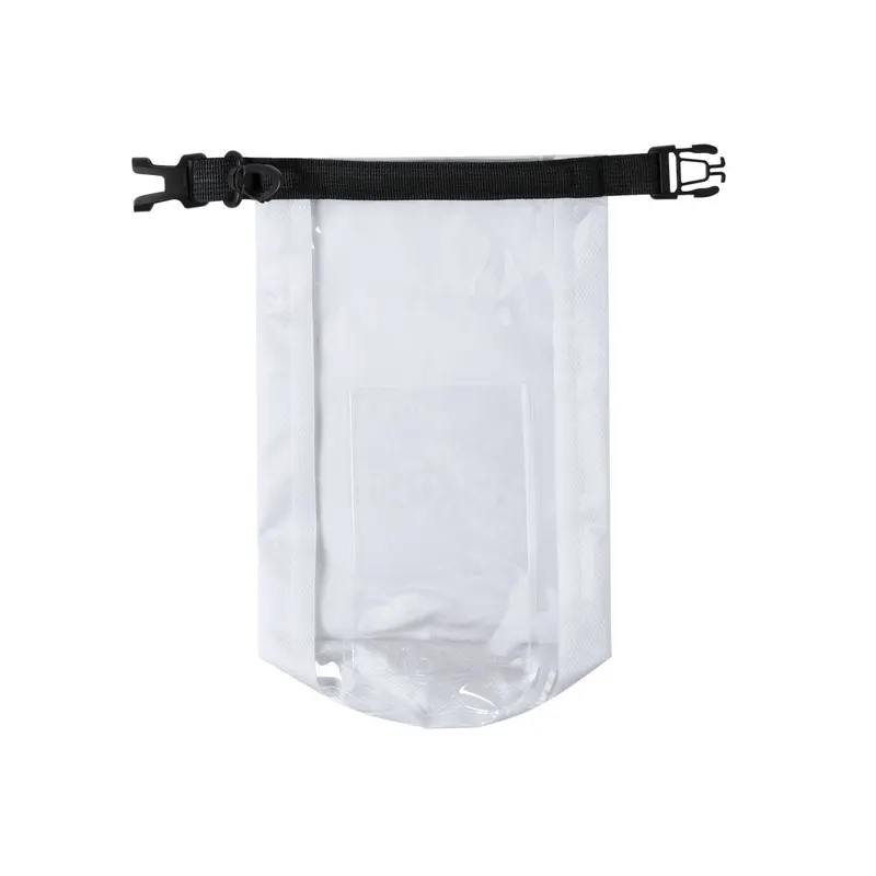 Bolsa impermeable ripstop Kambax 2 l con ventana táctil en blanco de ripstop, vista frontal