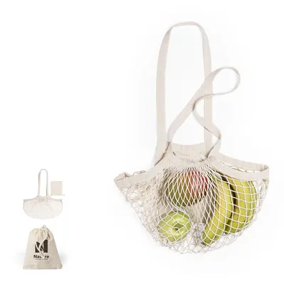 Bolsa plegable de red de algodón Nacry con bolsita personalizable