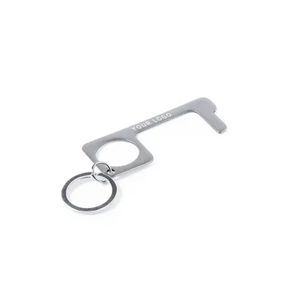 Llavero anticontacto de acero inoxidable personalizable