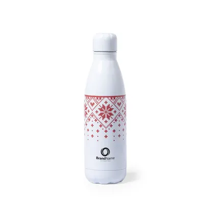 Bidón navideño de acero inox 790 ml bicolor personalizable