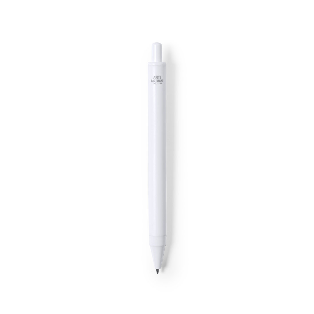 Bolígrafo antibacteriano Doret en color blanco