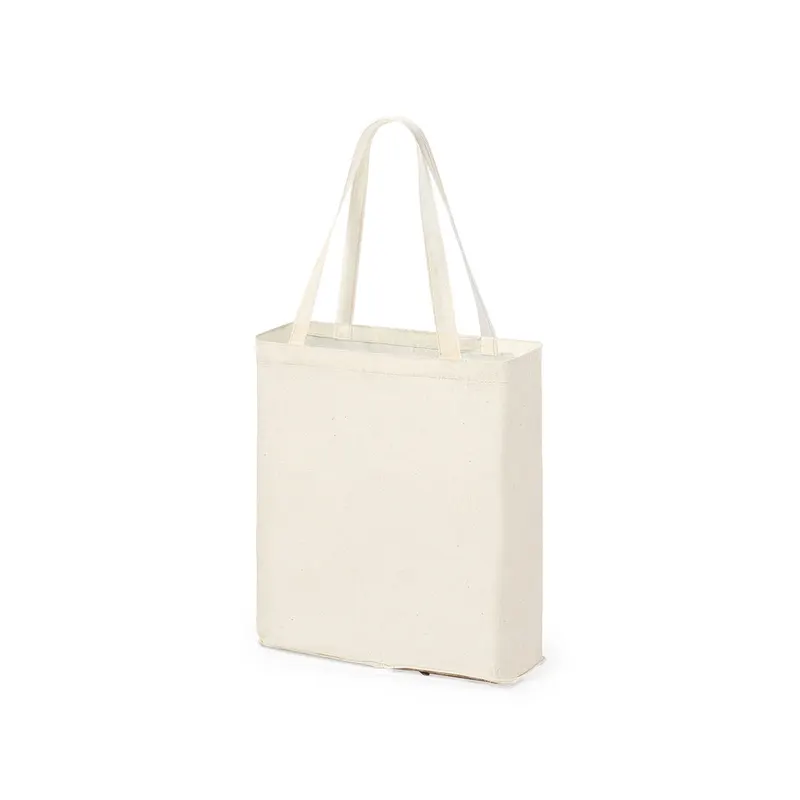 Bolsa plegable de algodón Charel 110 g con base de corcho en natural de algodón 110 g/ m2/ corcho, vista frontal