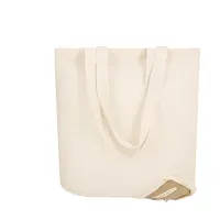 Bolsa plegable de algodón Dylan 110 g con base de yute de algodón 110 g/ m2/ yute, vista frontal