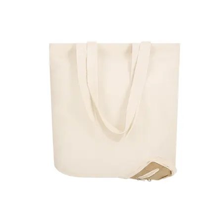 Bolsa plegable de algodón Dylan 110 g con base de yute personalizable