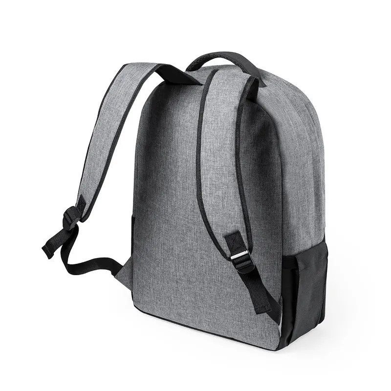 Mochila de RPET Terrex 600D bicolor portátil 15 pulgadas en gris de poliéster 600D RPET, vista frontal