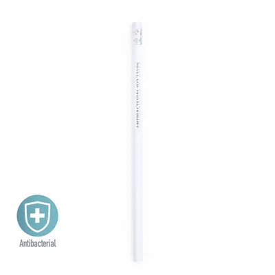 Lápiz de madera antibacteriano con goma personalizable