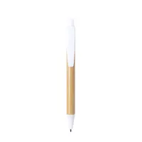 Bolígrafo de bambú Heloix brillo y PLA pulsador de bambú/ PLA 100% compostable, detalle 1