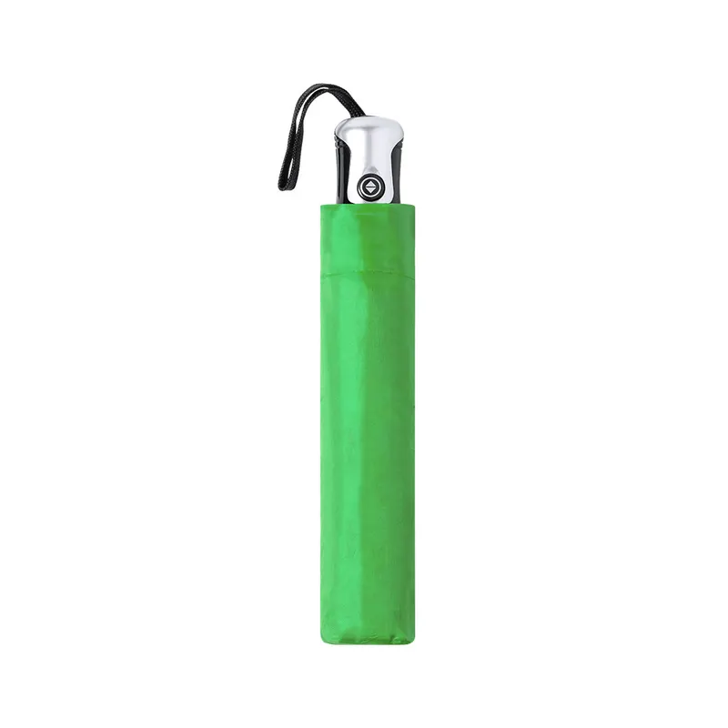 Paraguas plegable automático antiviento Ø Alexon 98 cm en verde de poliéster 190T, vista frontal