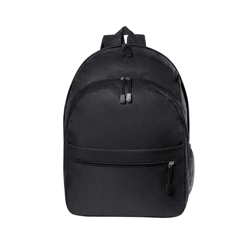 Mochila de poliéster Ventix 600D dos compartimentos en negro de poliéster 600D, vista frontal