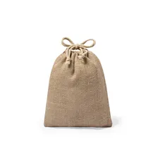 Bolsa de yute Lesky 260 g con cierre de cordón de yute, vista frontal