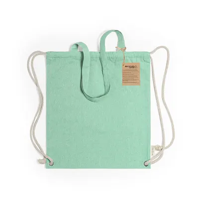 Mochila de cuerdas algodón reciclado Fenin 140 g personalizable