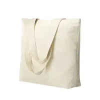 Bolsa de algodón Helfy 140 g con fuelle y asas 70 cm de algodón 140 g/ m2, vista lateral