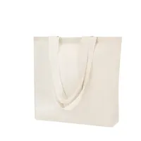 Bolsa de algodón Helfy 140 g con fuelle y asas 70 cm