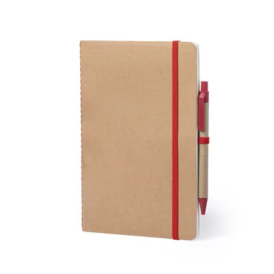 Set libreta de cartón y bolígrafo de caña de trigo personalizable