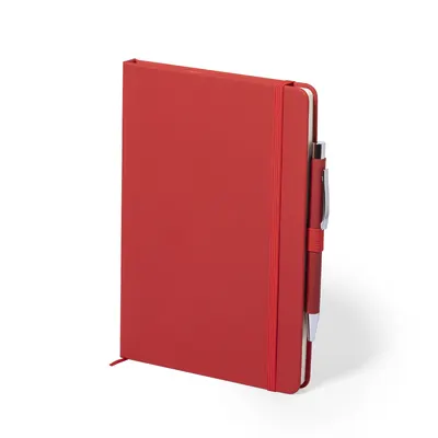 Set bloc de polipiel Robin y bolígrafo de aluminio personalizable