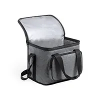 Nevera de RPET Botum 600D melange 13 l con bandolera de poliéster 600D RPET/ PEVA, vista lateral