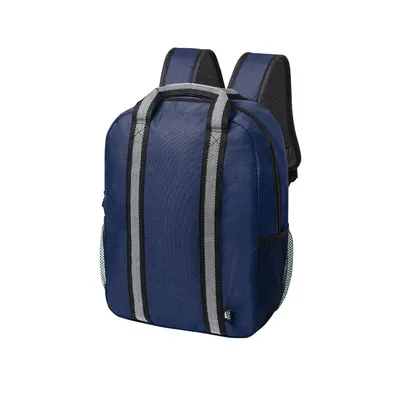 Mochila de RPET Fabax 600D con tiras reflectantes personalizable
