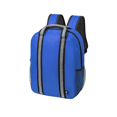 Mochila de RPET Fabax 600D con tiras reflectantes personalizable