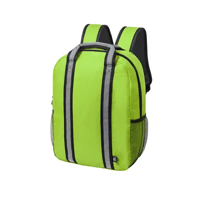 Mochila de RPET Fabax 600D con tiras reflectantes personalizable