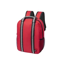 Mochila de RPET Fabax 600D con tiras reflectantes de poliéster 600D RPET, vista frontal