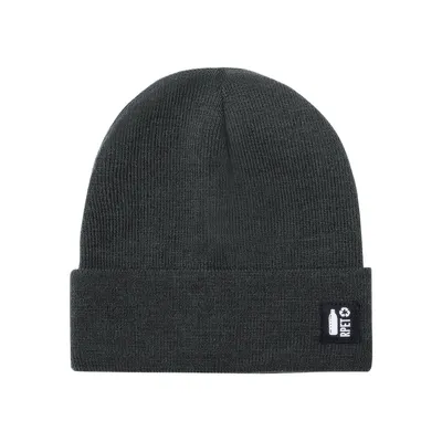 Gorro de punto RPET Hetul con dobladillo personalizable