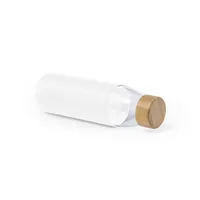 Bidón de cristal Teltox 540 ml con funda de silicona de cristal/ bambú, detalle 1