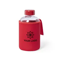 Bidón de cristal Flaber 600 ml con funda soft shell de cristal, vista lateral