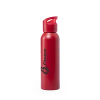 Bidón de aluminio mate Runtex 600 ml apertura fácil de aluminio, vista frontal