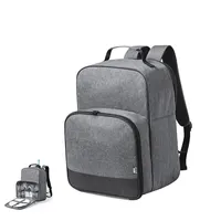 Mochila nevera de picnic Kazor para 2 con cubiertos de poliéster 600D RPET/ PEVA, vista frontal