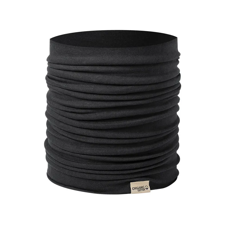 Braga de cuello de algodón orgánico Omega 150 g en negro de algodón orgánico 150 g/ m2, vista frontal