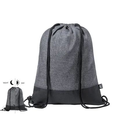 Mochila de cuerdas reflectante RPET Stabby 600D personalizable