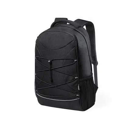 Mochila urbana de RPET Berny 600D banda reflectante personalizable