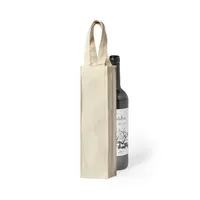 Bolsa de canvas Yaiza 220 g para botella de vino 75 cl de canvas 220 g/ m2, vista lateral