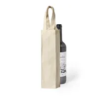 Bolsa de canvas Yaiza 220 g para botella de vino 75 cl de canvas 220 g/ m2, vista frontal