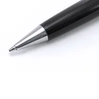 Bolígrafo metálico negro bicolor Dayo con estuche de metal, vista lateral