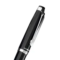 Bolígrafo metálico negro bicolor Dayo con estuche de metal, detalle 3