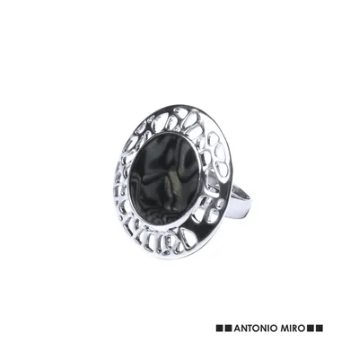 Anillo ajustable de metal con resina personalizable