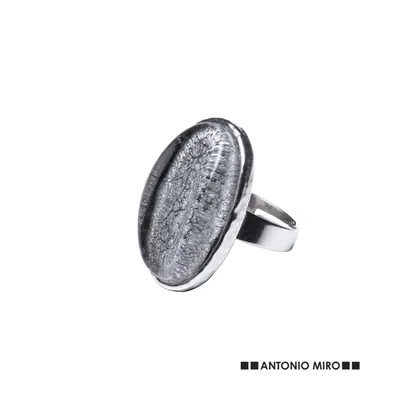 Anillo ajustable de metal con resina personalizable