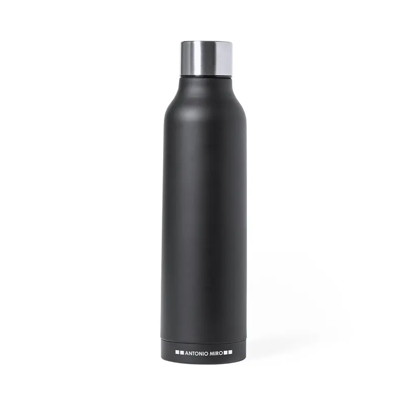 Botella térmica de acero Thomson doble pared 500 ml en negro -am- de acero inox, vista frontal