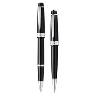 Set bolígrafo y roller de resina Bailey Light con estuche, detalle 1