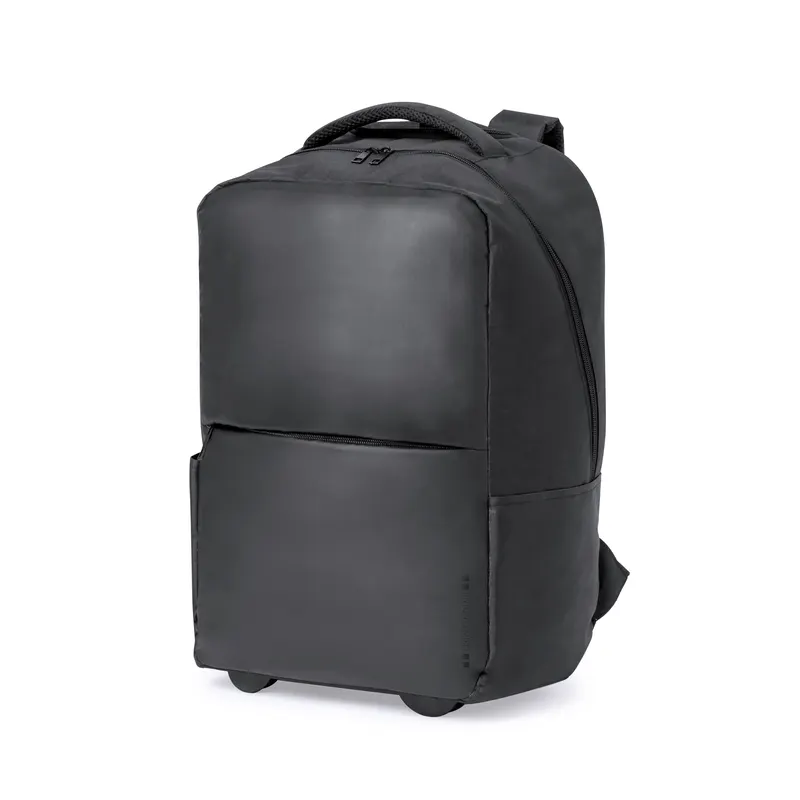 Mochila trolley de poliéster Gibut 300D 15 pulgadas en negra -am- de poliéster 300D, vista frontal