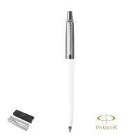 Bolígrafo de acero y ABS Jotter Original pulsador tinta negra de acero inox/ ABS, vista frontal