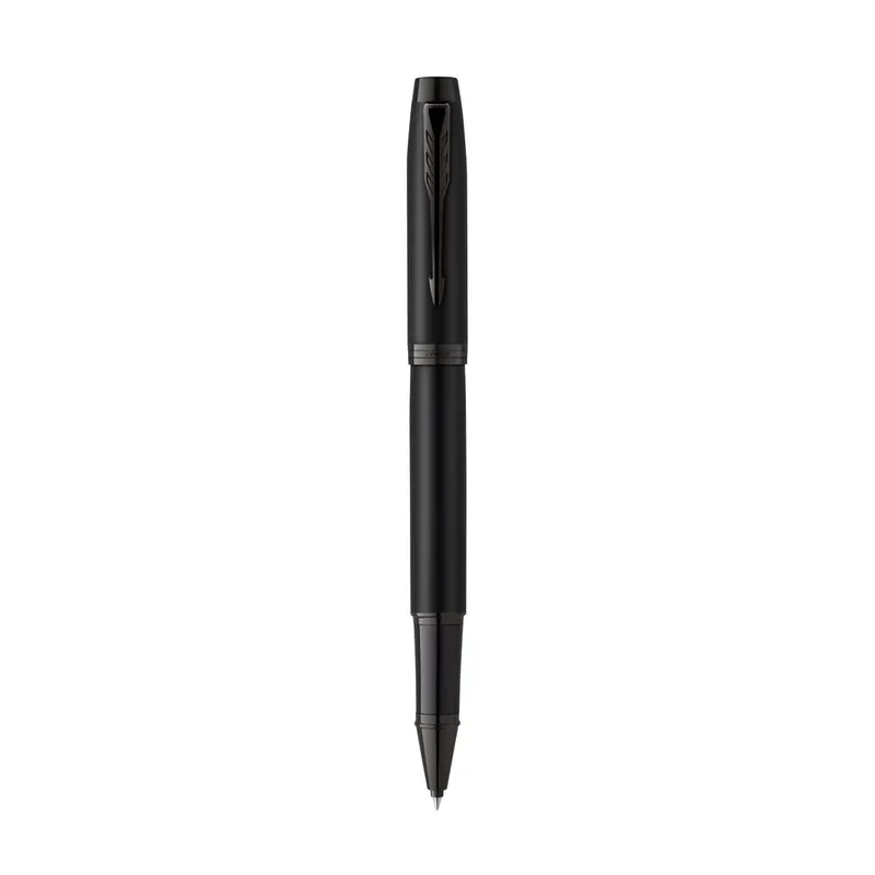 Roller de acero lacado IM Achromatic negro mate tinta negra en negro de acero inox, vista frontal