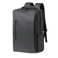 Mochila de polipiel Ladian portátil 15 pulgadas antirrobo de PU, vista lateral