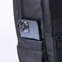 Mochila de polipiel Ladian portátil 15 pulgadas antirrobo de PU, detalle 3