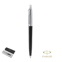 Bolígrafo de acero Jotter Recycled inox y ABS reciclado tinta negra de acero inox reciclado/ ABS reciclado, vista frontal