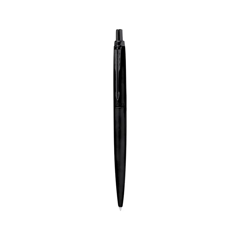 Bolígrafo de acero inoxidable Jotter XL Monochrome tinta gel azul XL en negro de acero inox, vista frontal