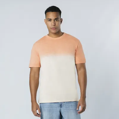 Camiseta algodón 150 g bicolor lavado personalizable