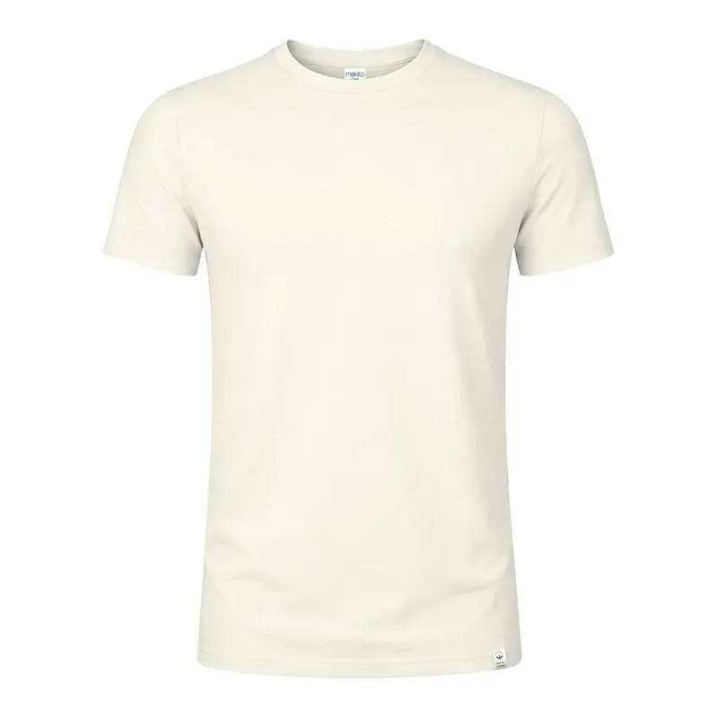 Camiseta de algodón orgánico Guim 150 g en beig pastel de 100% algodón orgánico ring spun, single, vista frontal