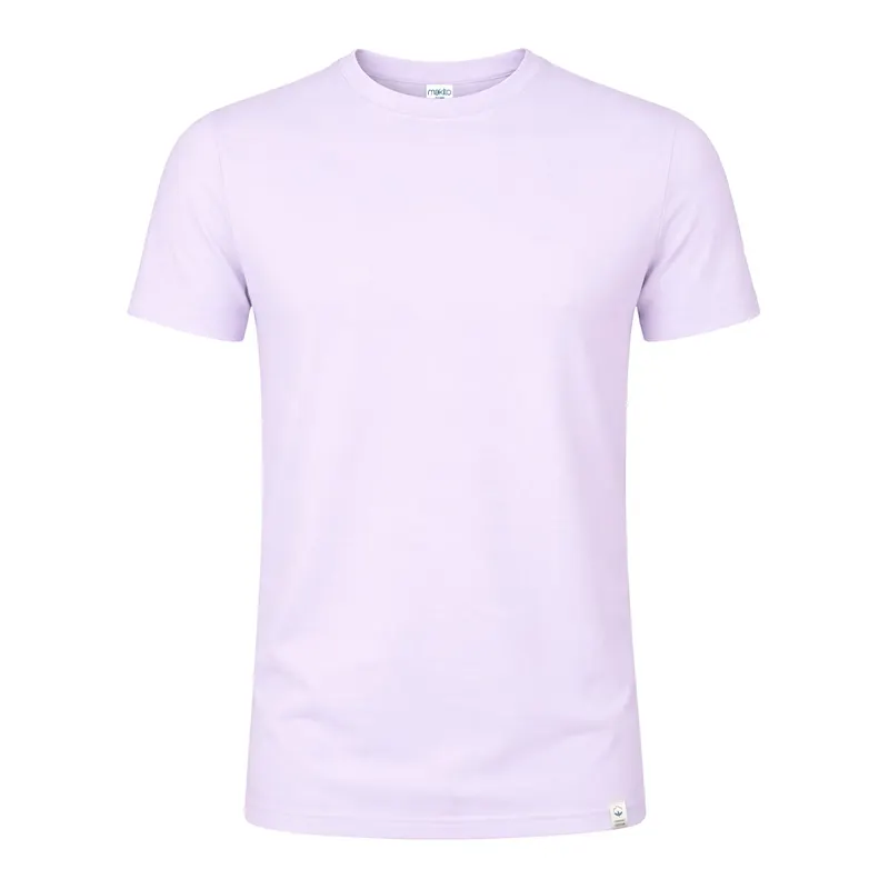 Camiseta de algodón orgánico Guim 150 g en rosa pastel de 100% algodón orgánico ring spun, single, vista frontal
